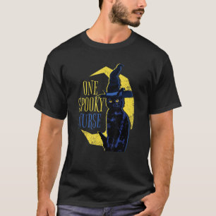 Heks Zwart Kat Eén Enge Verpleegster Halloween T-shirt