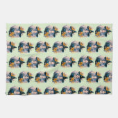  heks zwart Pet sterren patroon Halloween Theedoek (Horizontaal)