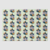 heks zwart Pet sterren patroon Halloween Tissuepapier (Voorkant)