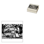 HEKS, ZWARTE KAT BABY BUGGY HALLOWEEN RUBBER STEMP RUBBERSTEMPEL (Gestempeld)