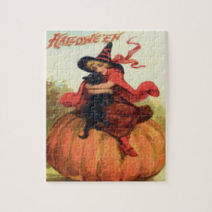 Heks & Zwarte Kat Legpuzzel