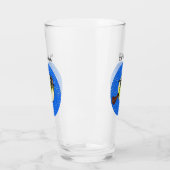 Heks Zwarte Kat Vliegen voorbij Maan bezem Sterren Glas (Links)