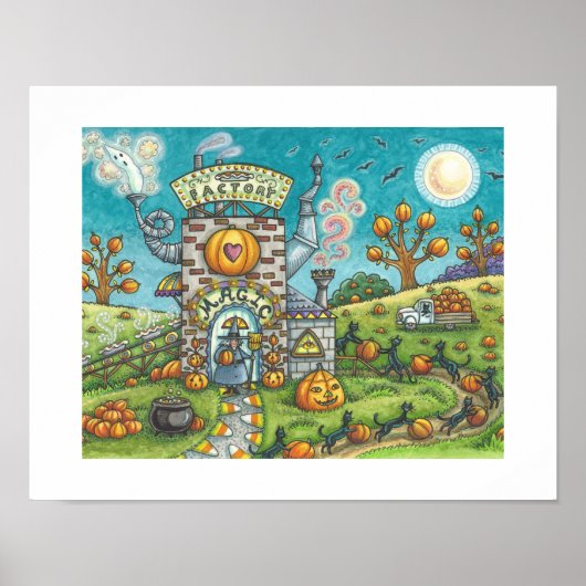 HEKS & ZWARTE KATTEN ASSEMBLAGELIJN TAART FACTORY  POSTER (Voorkant)