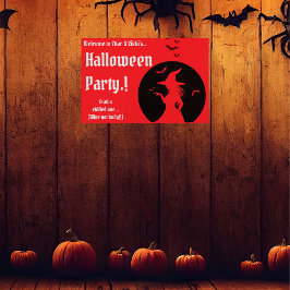 Heksen alleen Halloween feest Poster