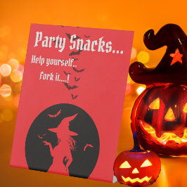Heksen Alleen Halloween Party Snacks Reclamebord Met Voetstuk