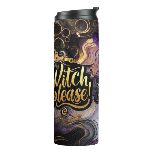 Heksen alsjeblieft! Gothic Pagan Witch Halloween F Thermosbeker (Gedraaid links)