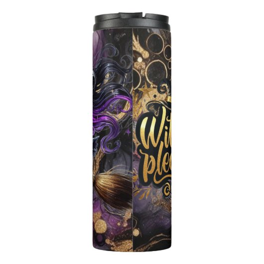 Heksen alsjeblieft! Gothic Pagan Witch Halloween F Thermosbeker (Achterkant)