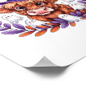 Heksen alsjeblieft Highland Koe Halloween Poster (Hoek)