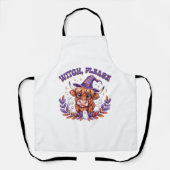 Heksen alsjeblieft Highland Koe Halloween Schort (Voorkant)