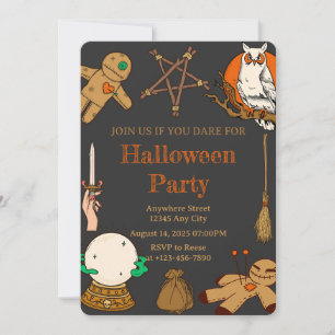 Heksen Ambachten Halloween Feest Uitnodiging
