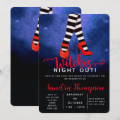 heksen avond uit halloween vrijgezellenfeest kaart (Voorkant / Achterkant)