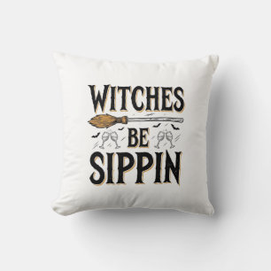 Heksen Be Sippin Vintage Halloween Drink Shirt_1 Kussen