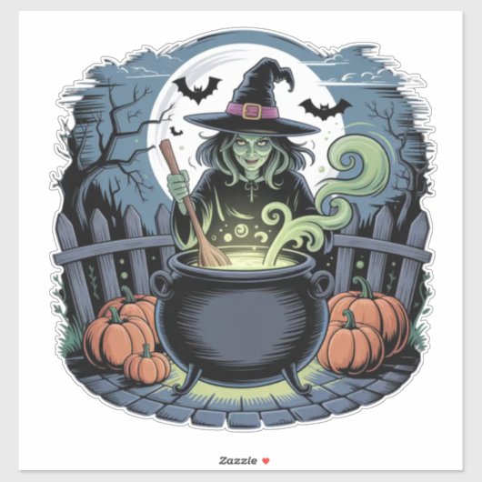 Heksen bij de Cauldron Sticker (Vel)