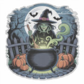 Heksen bij de Cauldron Sticker (Voorkant)