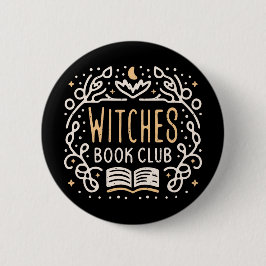 Heksen boek club fantasie leesgroep ronde button 5,7 cm