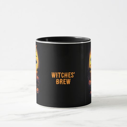 HEKSEN' BREW Halloween, Black Cat bewerkbaar Mok (Midden)