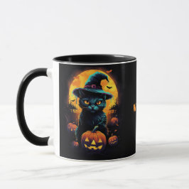 HEKSEN' BREW Halloween, Black Cat bewerkbaar Mok
