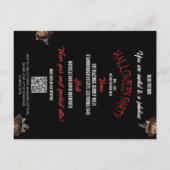 Heksen Brooms Town Meeting Halloween Uitnodiging (Achterkant)