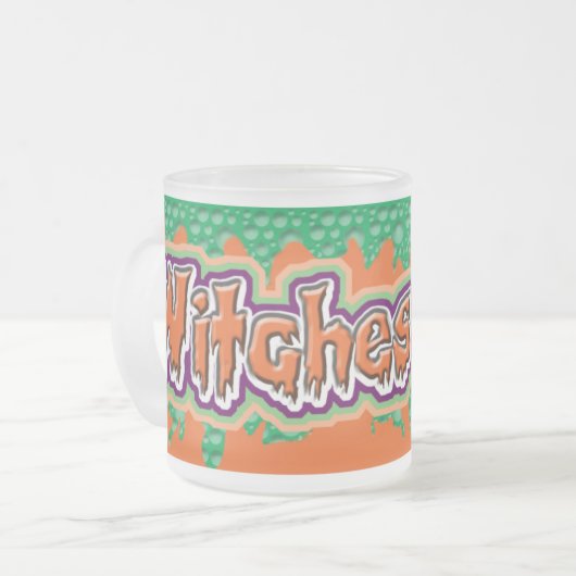 Heksen Brouwen Cool Lettering Halloween Mok (Voorkant links)