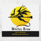 Heksen Brouwen Custom Bier Label Bier Etiket (Enkel label)