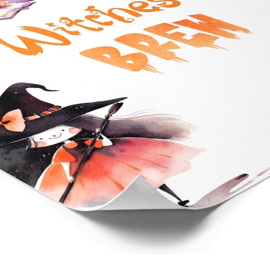 Heksen Brouwen Halloween feest Poster (Hoek)