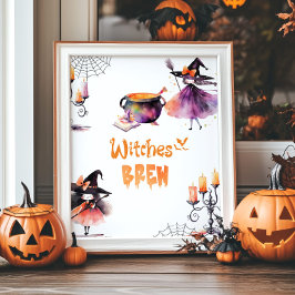 Heksen Brouwen Halloween feest Poster