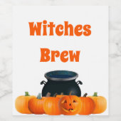 Heksen Brouwen Wijn 6 Mat Labels Etiket (Enkel label)