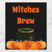 Heksen Brouwen Wijn 6 Mat Labels Wijn Etiket (Enkel label)