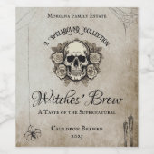 heksen brouwen wijn label etiket (Enkel label)