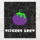 Heksen Brouwen Wijnetiket, Halloween Feestgeschenk Wijn Etiket (Enkel label)