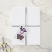 Heksen Cauldron - Bubble Hand belettering Cadeaulabel (Met Touw)