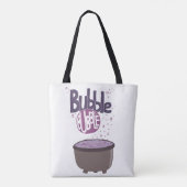 Heksen Cauldron - Bubble Hand belettering Tote Bag (Achterkant)