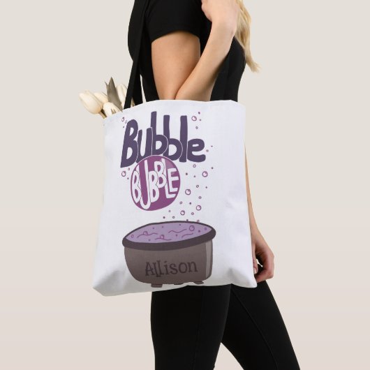 Heksen Cauldron - Bubble Hand belettering Tote Bag (Dichtbij)