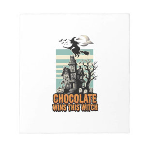 Heksen Chocolade Shirt Zoete Halloween Behandeling Notitieblok
