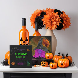 Heksen Coven Halloween Feestje Kaart