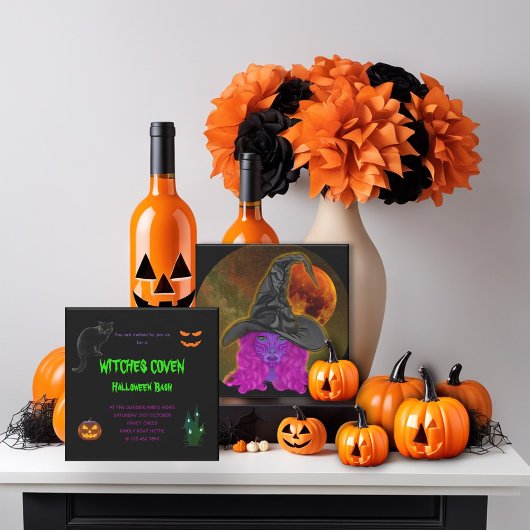 Heksen Coven Halloween Feestje Kaart