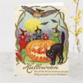 Heksen die rond de Lantaarn van O van de Hefboom Kaart (Gele Bloem)