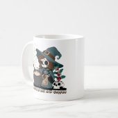 Heksen die spreuken en koffie brouwen koffiemok (Voorkant links)