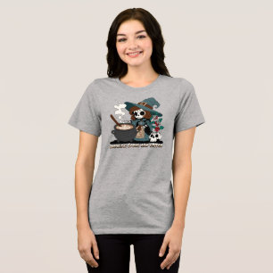 Heksen die spreuken en koffie brouwen Tri-Blend shirt
