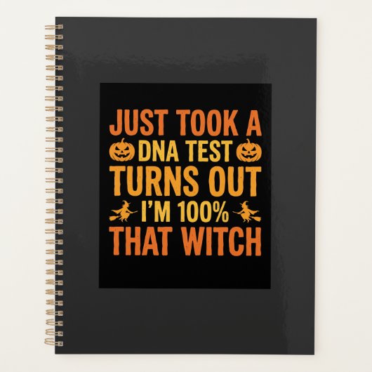 Heksen DNA-test Grappig Ontwerp voor Halloween Planner (Voorkant)