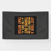 Heksen DNA-test Grappig Ontwerp voor Halloween Spandoek (Horizontaal)
