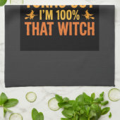 Heksen DNA-test Grappig Ontwerp voor Halloween Theedoek (Gevouwen)