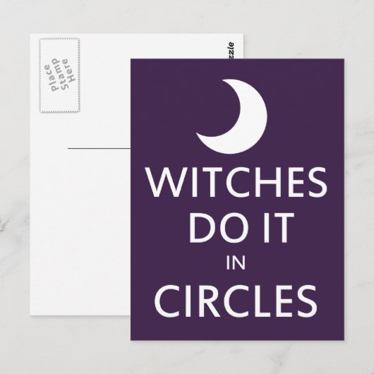 Heksen doen het in cirkels briefkaart (Voorkant / Achterkant)