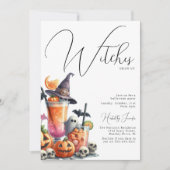 Heksen drinken op! Halloween-feest Kaart (Voorkant)