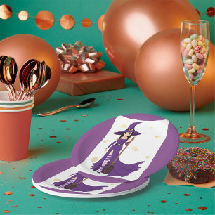 Heksen en bezem papier Borden Papieren Bordje