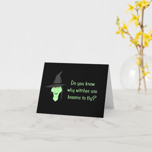 Heksen en bezems kaart (Gele Bloem)