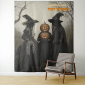 Heksen en Jack-o'-lantaarn in Haunted Forest Wandkleed (In situ)
