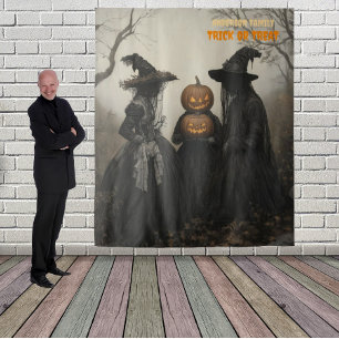 Heksen en Jack-o'-lantern in het Geestenbos Wandkleed