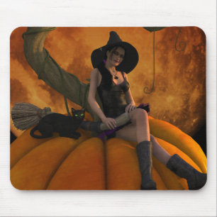 Heksen en katten op Giant Pumpkin Muismat