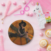 Heksen en katten op Giant Pumpkin Papieren Bordje (Feest)